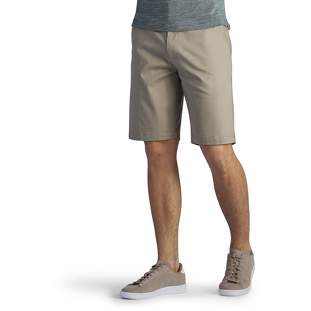 Lee Men's Flat Front Dark Gray Shorts